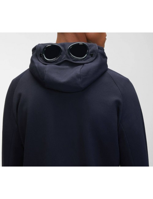 Sudadera CP Company azul  Google Hood diagonal raised | Ego Madrid oficial store