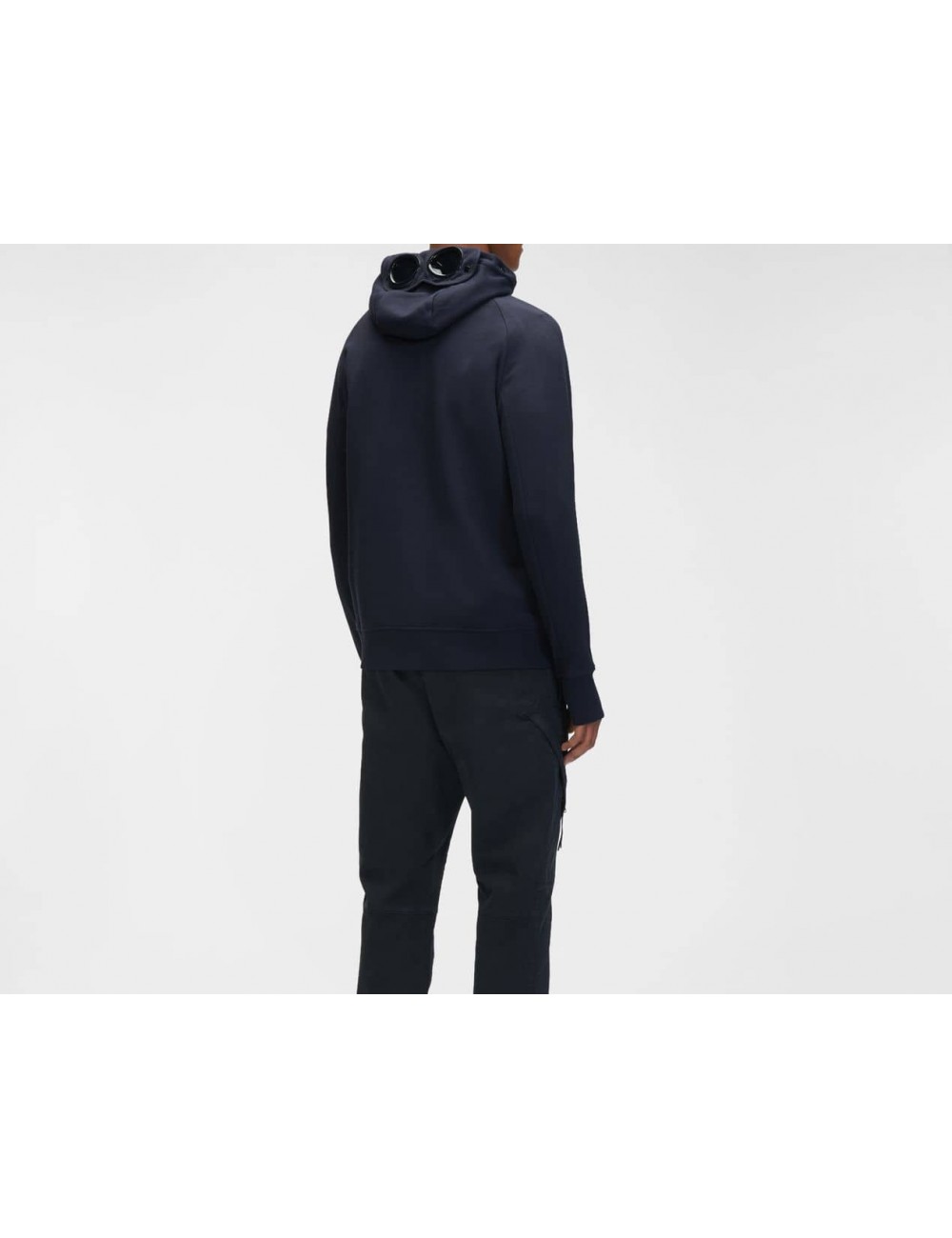 Sudadera CP Company azul  Google Hood diagonal raised | Ego Madrid oficial store