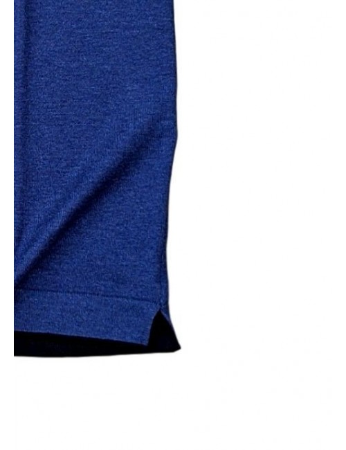 Jersey muy fino en punto azul manga corta de Ferrante | Ego Madrid