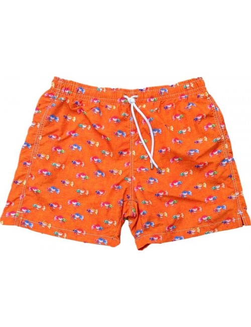 Bañador estampado  hombre de secado rápido siam fighter naranja