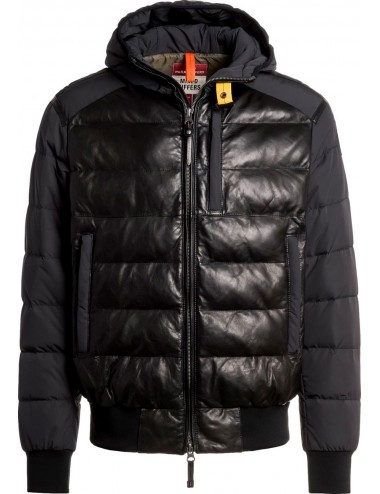 PARAJUMPERS cazadora SLY mix piel y nailon negro | Ego Madrid oficial