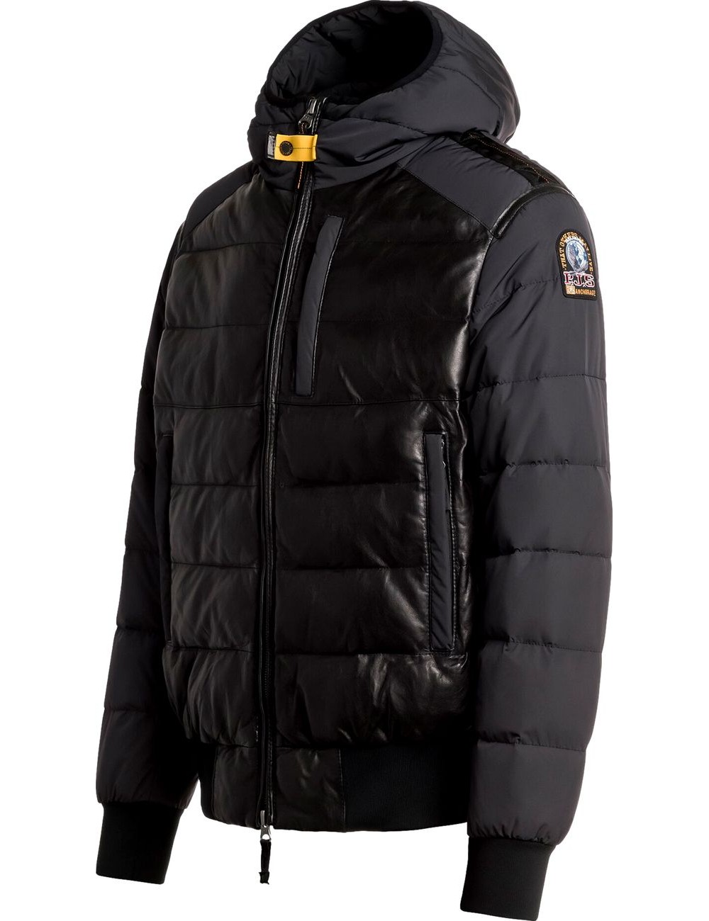 PARAJUMPERS cazadora SLY mix piel y nailon negro | Ego Madrid oficial