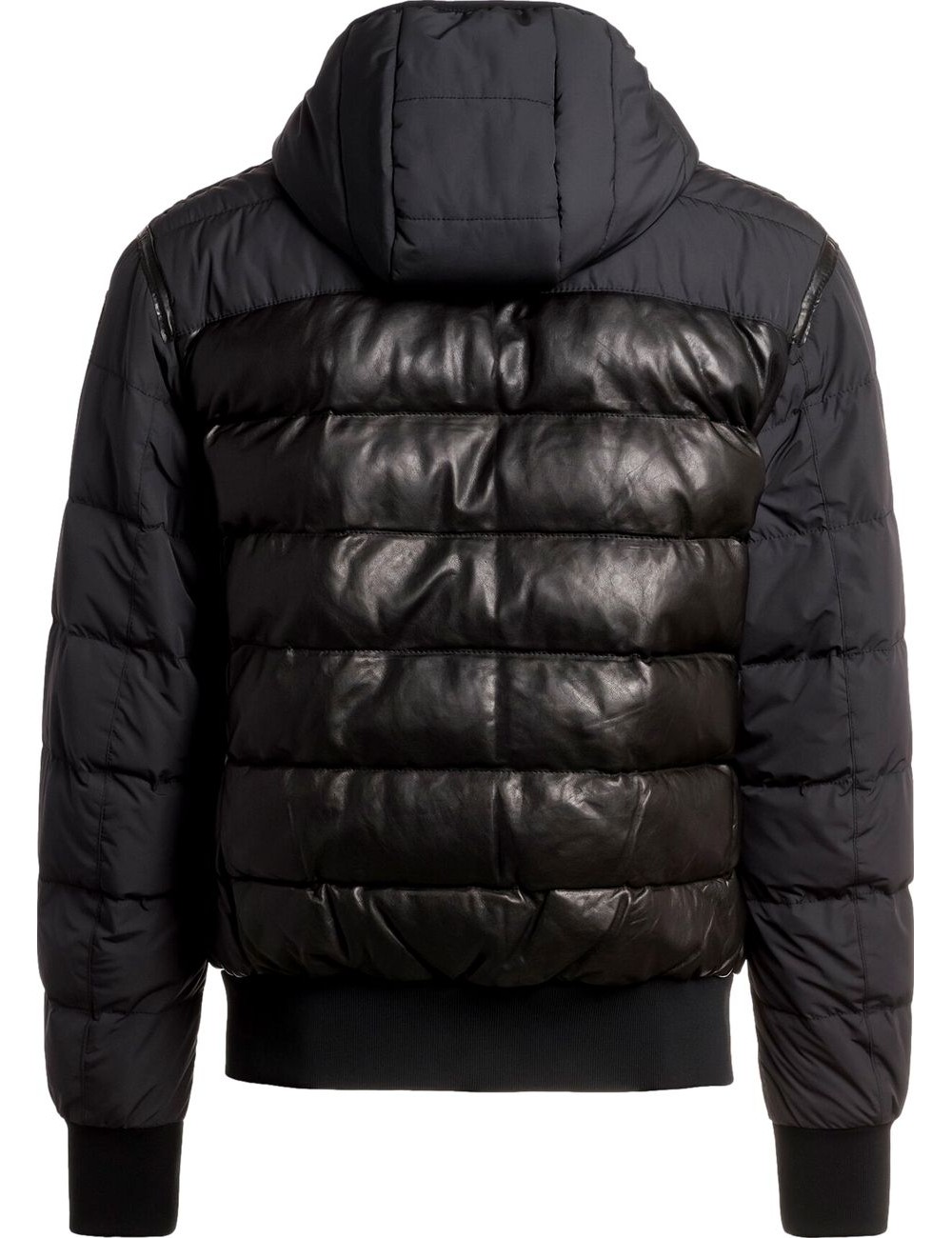 PARAJUMPERS cazadora SLY mix piel y nailon negro | Ego Madrid oficial