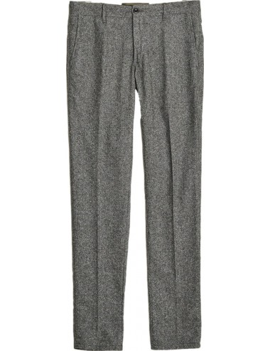 INCOTEX Pantalón slim fit de lana y seda lavadas gris medio