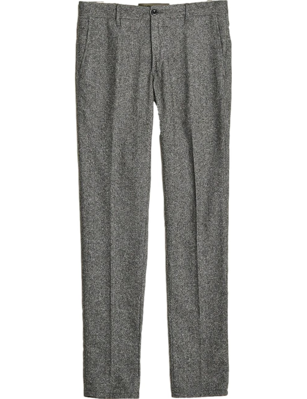 INCOTEX Pantalón slim fit de lana y seda lavadas gris medio