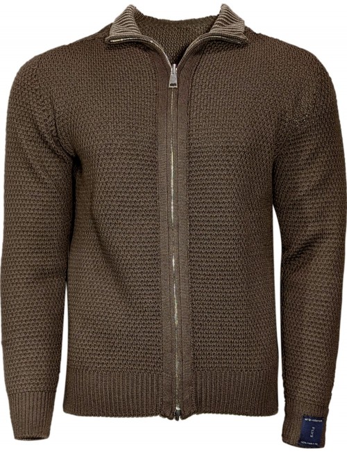 FLY3 cardigan reversible Riso marrón | Almirante Seis Madrid