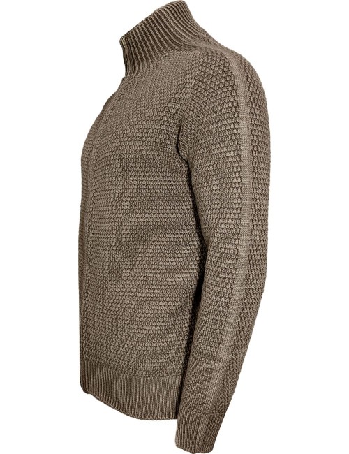 FLY3 cardigan reversible Riso marrón | Almirante Seis Madrid