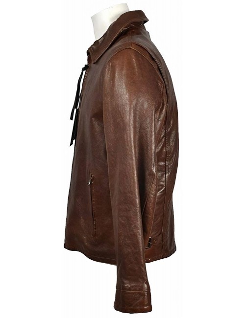 CP Company Cazadora de piel efecto vintage