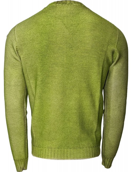 AROVESCIO jersey lana reversible Brushed Colour  marron-lima | Ego Madrid