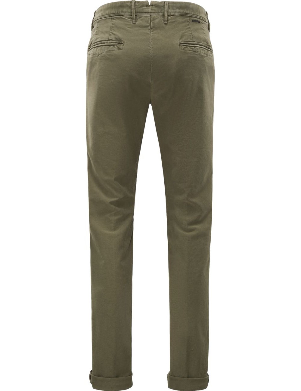 INCOTEX pantalón slacks tricochino verde en diagonal
