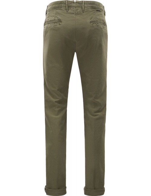 INCOTEX pantalón slacks tricochino verde en diagonal