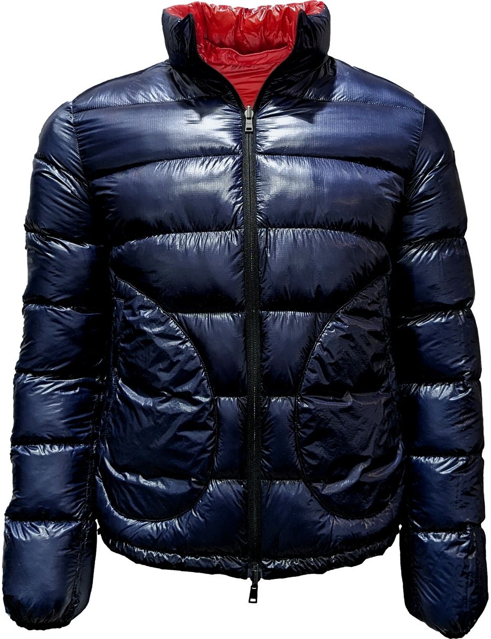 cazadora Herno reversible rojo/azul 7den | Almirante Seis Madrid