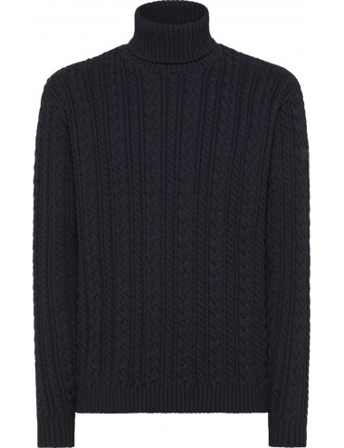 RRD Jersey punto ochos cuello vuelto negro | Ego Madrid