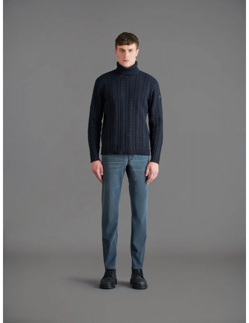 RRD Jersey punto ochos cuello vuelto negro | Ego Madrid