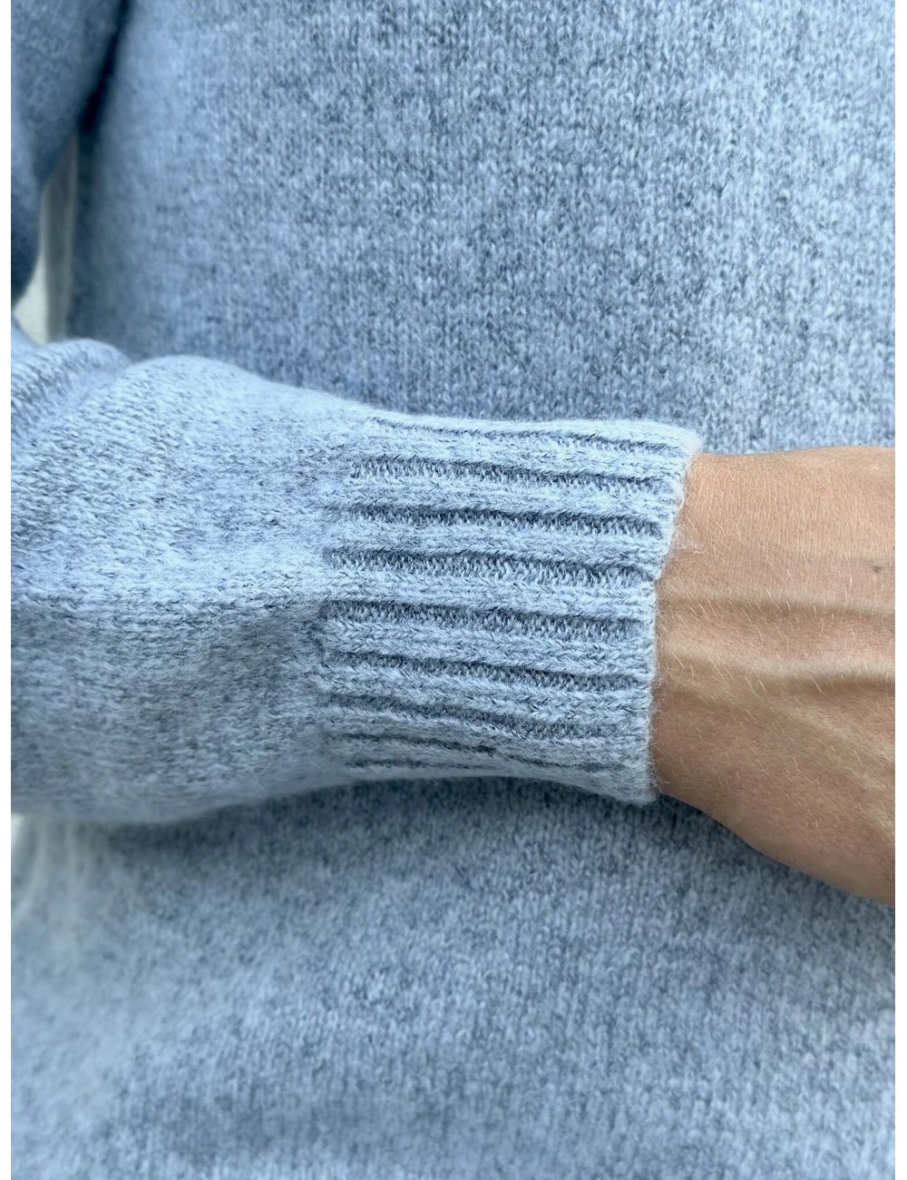 Fedeli jersey cashmere cuello redondo azul | Almirante Seis Madrid