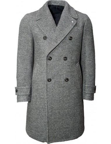 LBM Abrigo Chesterfield gris colr exclusivo en Almirante Seis Madrid