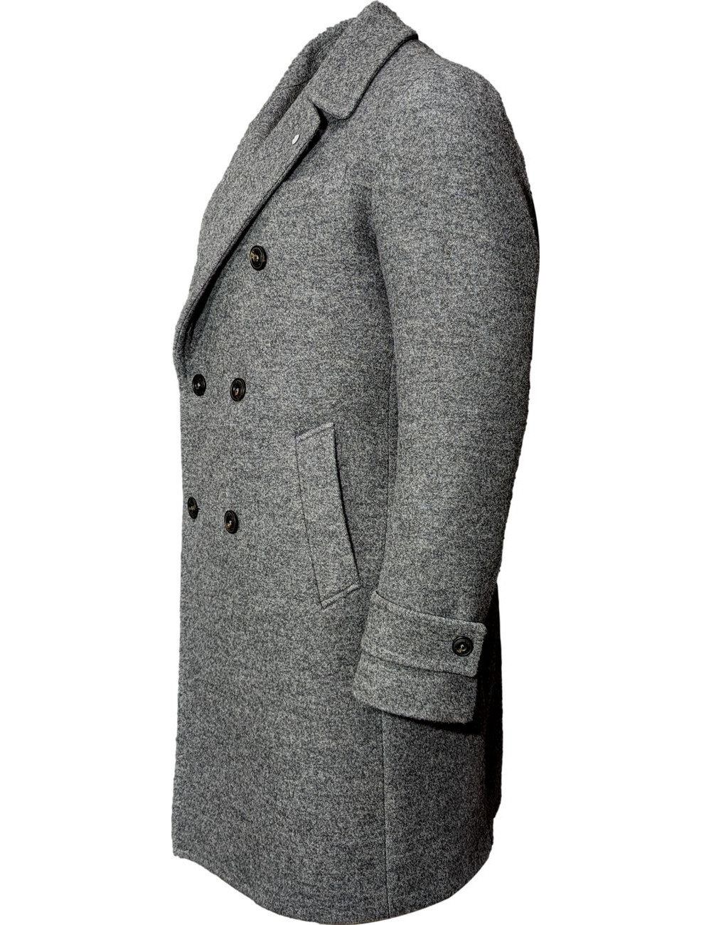 LBM Abrigo Chesterfield gris colr exclusivo en Almirante Seis Madrid