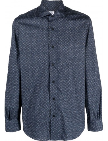 Camisa Azul Mazzarelli: Elegancia Italiana con Corte Slim para Hombres Sofisticados