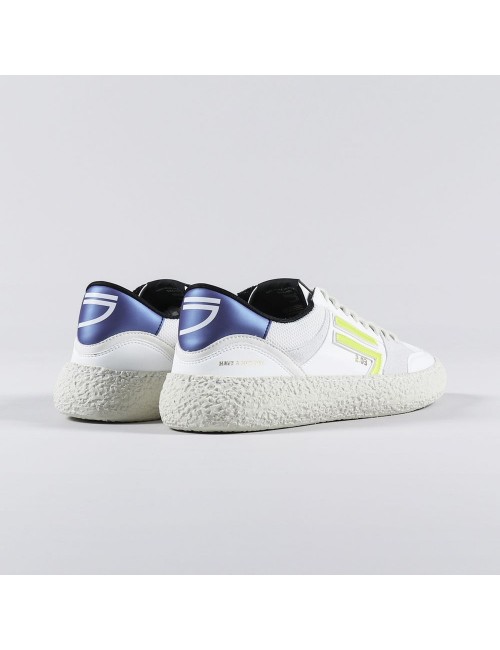 PURAAI zapatilla vegana blanca con logo en verde lima | Ego Madrid