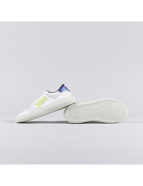 PURAAI zapatilla vegana blanca con logo en verde lima | Ego Madrid