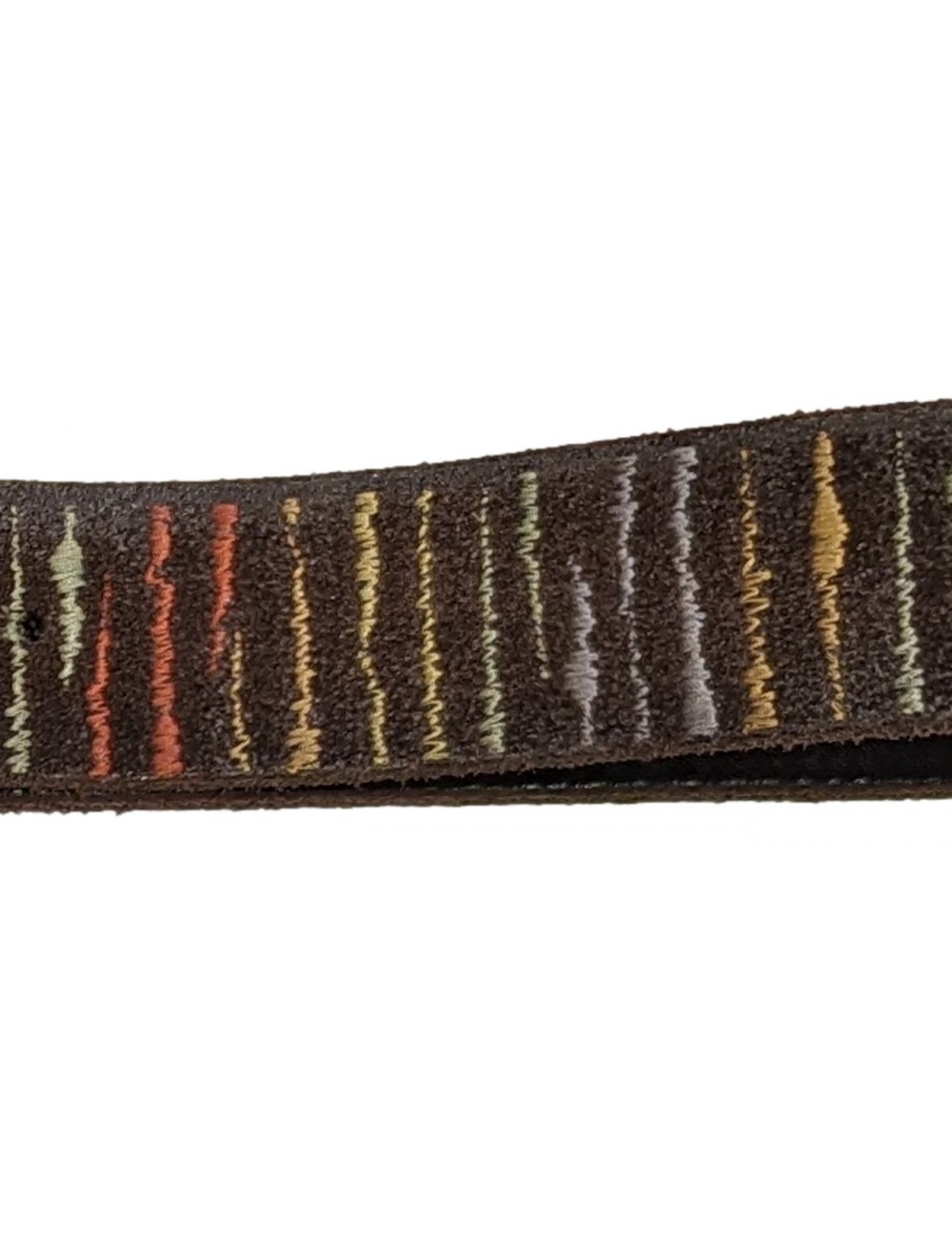 Gavazzeni Cinturón marrón cosido artesanal multicolor | Ego Madrid