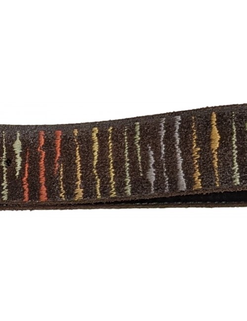 Gavazzeni Cinturón marrón cosido artesanal multicolor | Ego Madrid