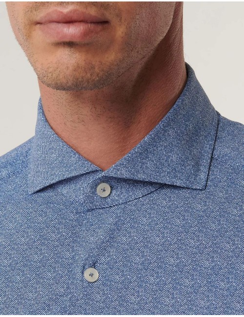 Camisa elástica de espiga Xacus Almirante Seis Madrid