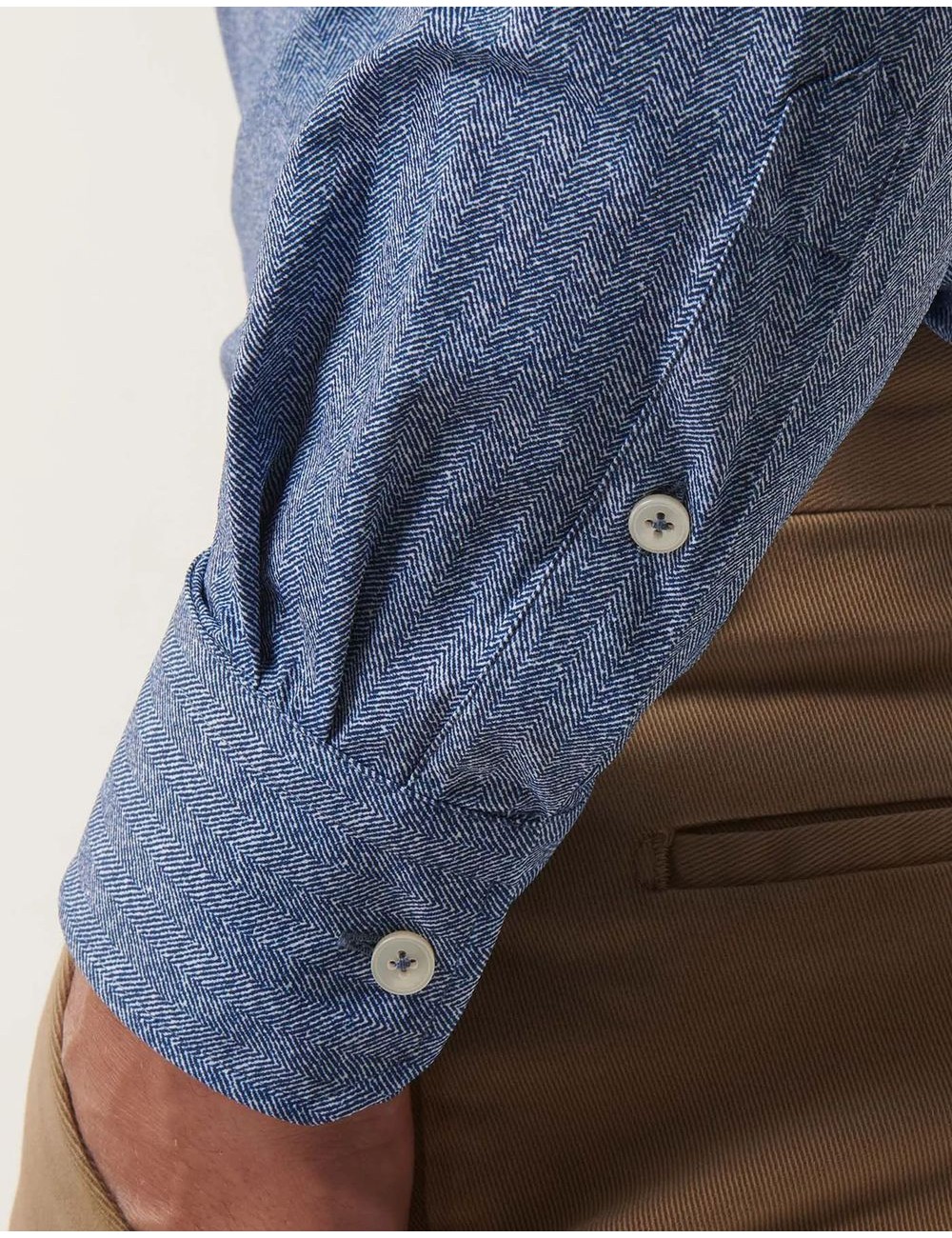 Camisa elástica de espiga Xacus Almirante Seis Madrid