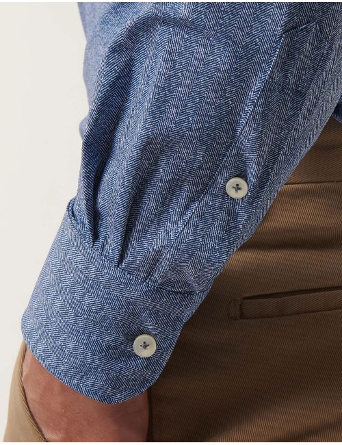 Camisa elástica de espiga Xacus Almirante Seis Madrid