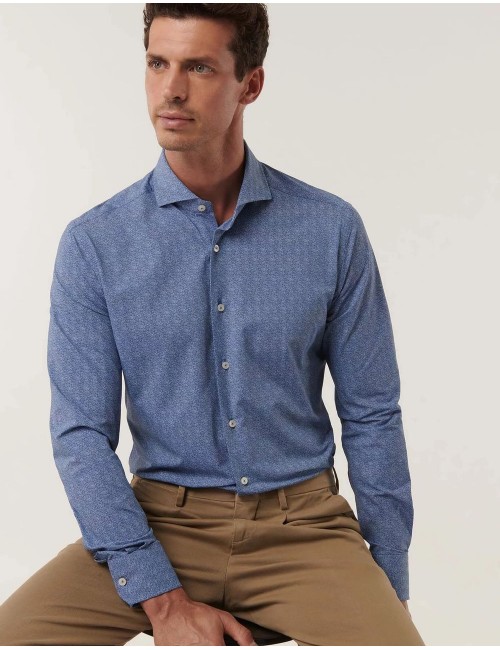 Camisa elástica de espiga Xacus Almirante Seis Madrid