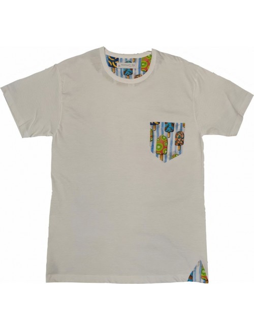 Camiseta Poggianti con bolsillo de fantasía