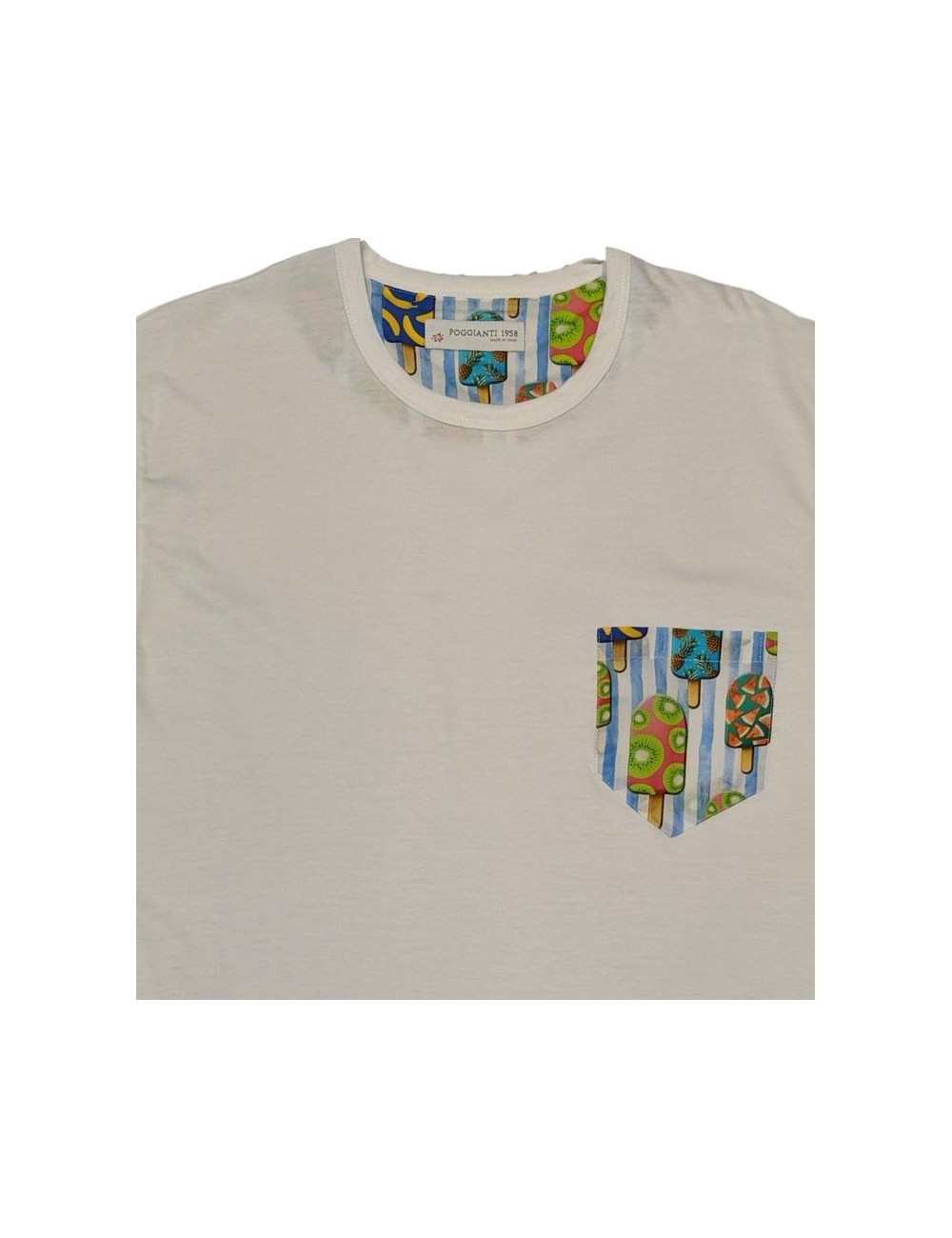 Camiseta Poggianti con bolsillo de fantasía