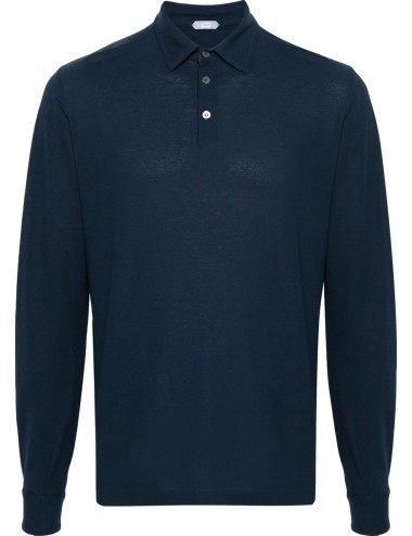Almirante Seis Madrid | ZANONE polo Ice Cotton azul manga larga