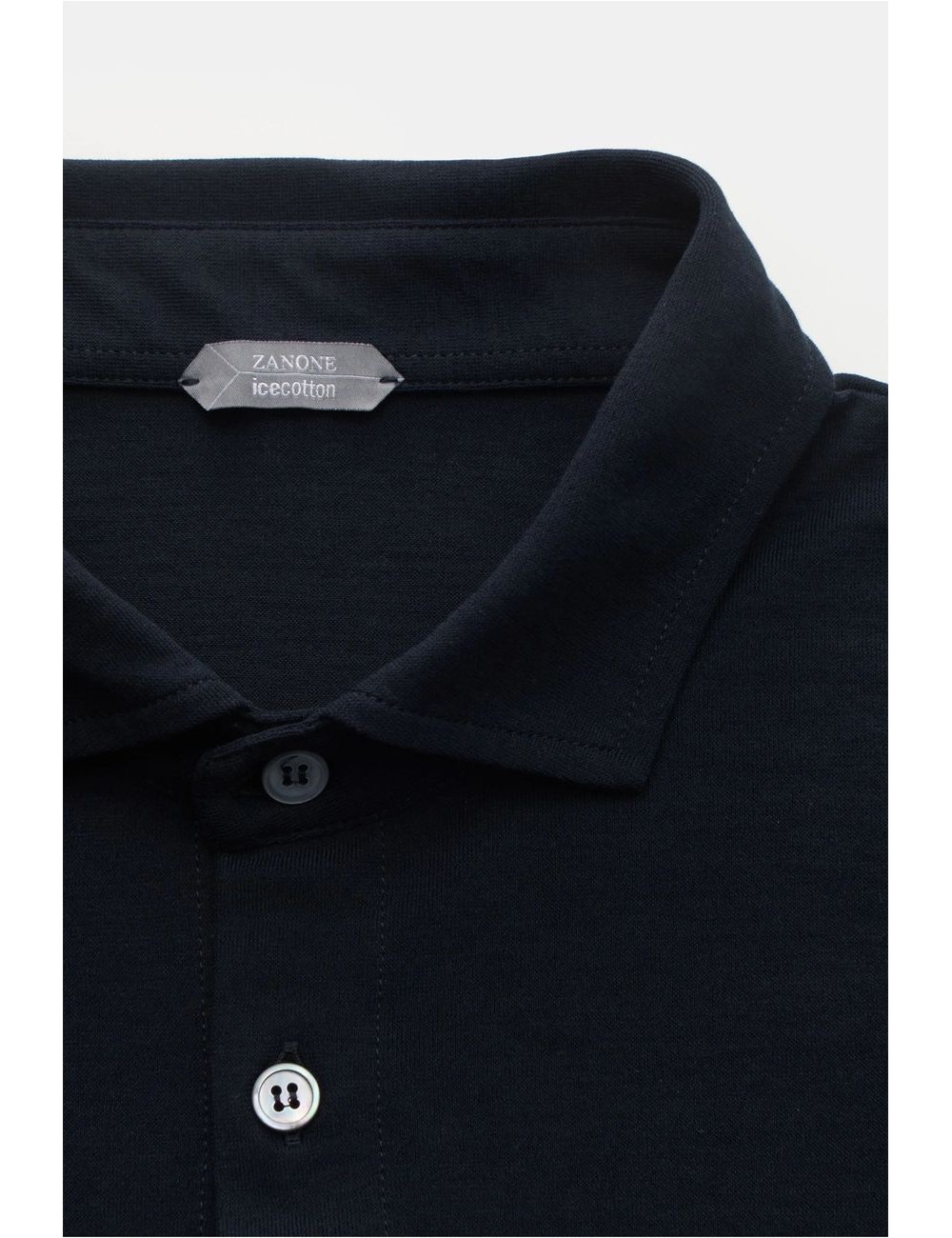 Almirante Seis Madrid | ZANONE polo Ice Cotton azul manga larga