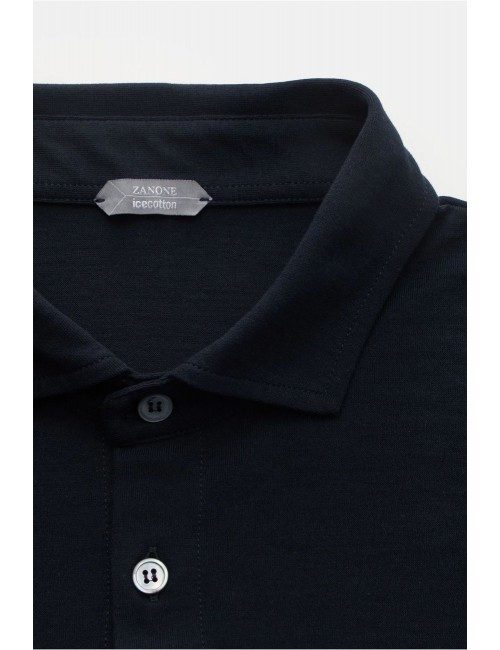 Almirante Seis Madrid | ZANONE polo Ice Cotton azul manga larga