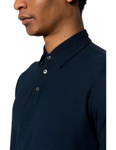 Almirante Seis Madrid | ZANONE polo Ice Cotton azul manga larga 2