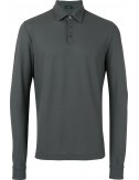 ZANONE polo IceCotton gris oscuro manga larga