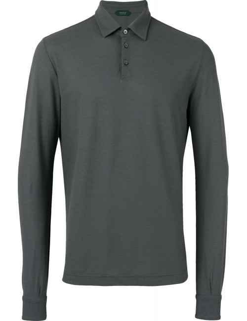 Almirante Seis Madrid | ZANONE polo Ice Cotton gris manga larga