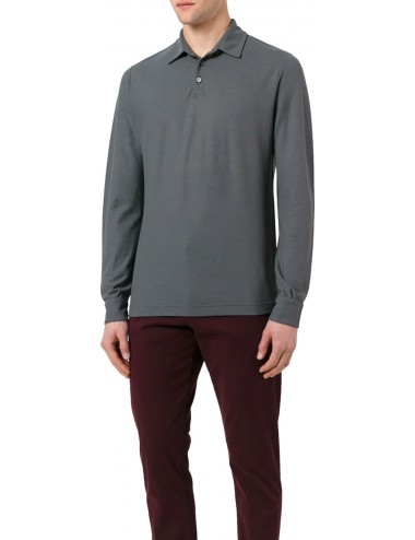 Almirante Seis Madrid | ZANONE polo Ice Cotton gris manga larga 2