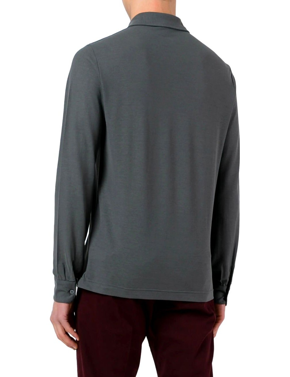 Almirante Seis Madrid | ZANONE polo Ice Cotton gris manga larga