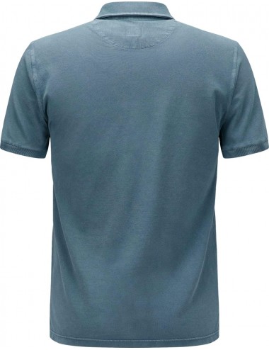 Polo manga corta Fedeli piqué de algodón azul  | Ego Madrid 2
