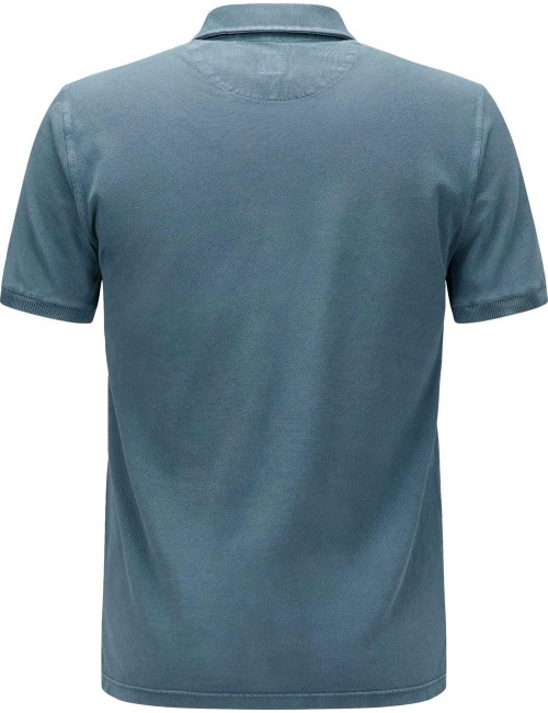 Polo manga corta Fedeli piqué de algodón azul  | Ego Madrid