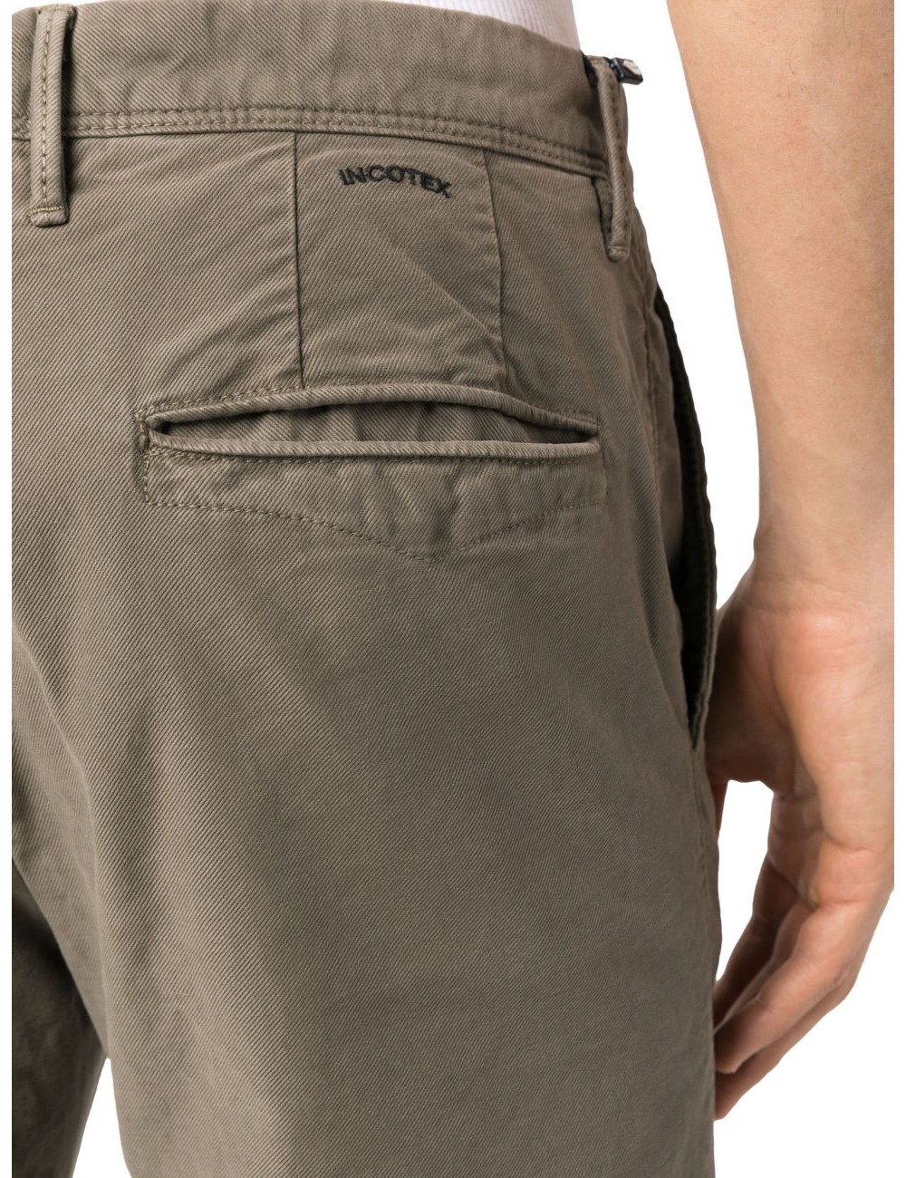 INCOTEX pantalón slacks tricochino caqui | Ego Madrid