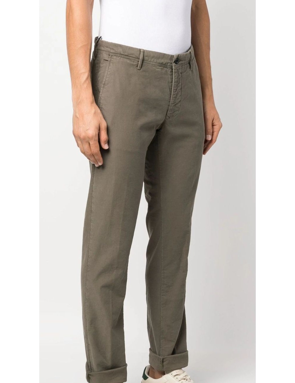 INCOTEX pantalón slacks tricochino caqui | Ego Madrid