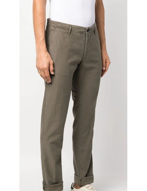 INCOTEX pantalón slacks tricochino caqui | Ego Madrid