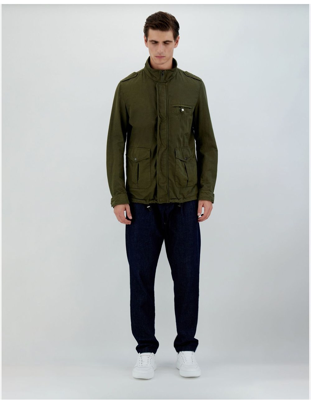 Herno field jacket verde sin forro | Almirante Seis Madrid