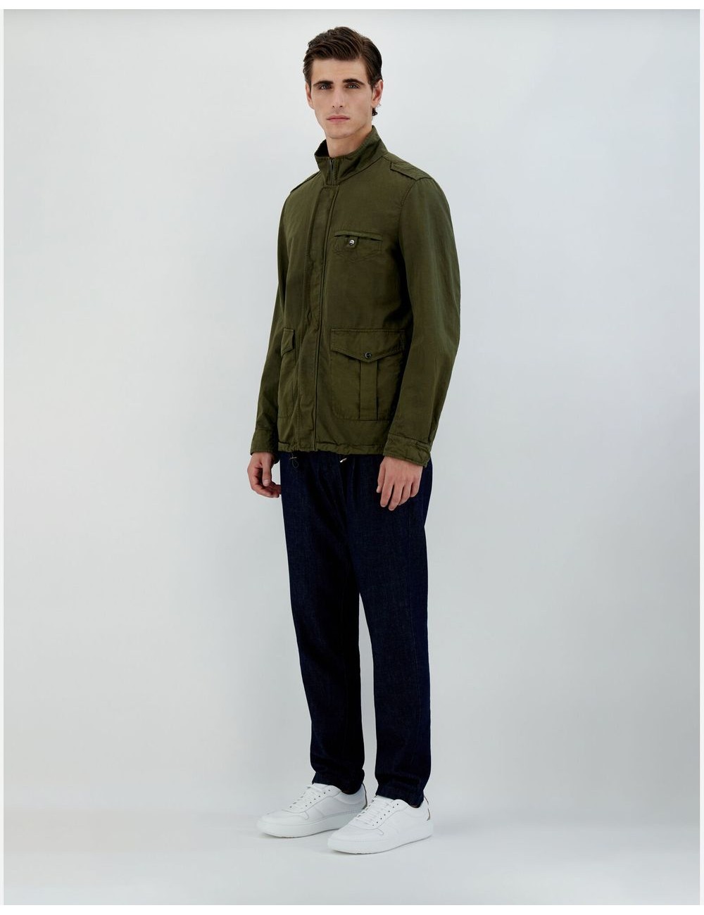 Herno field jacket verde sin forro | Almirante Seis Madrid