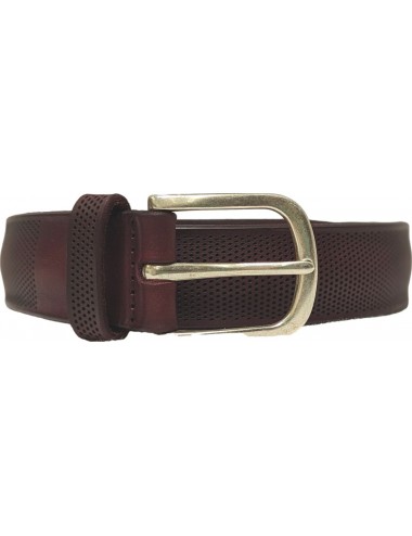 Orciani cinturón granate micro perforado regular| Ego Madrid