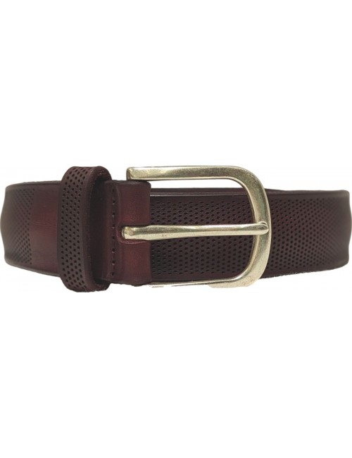 Orciani cinturón granate micro perforado regular| Ego Madrid