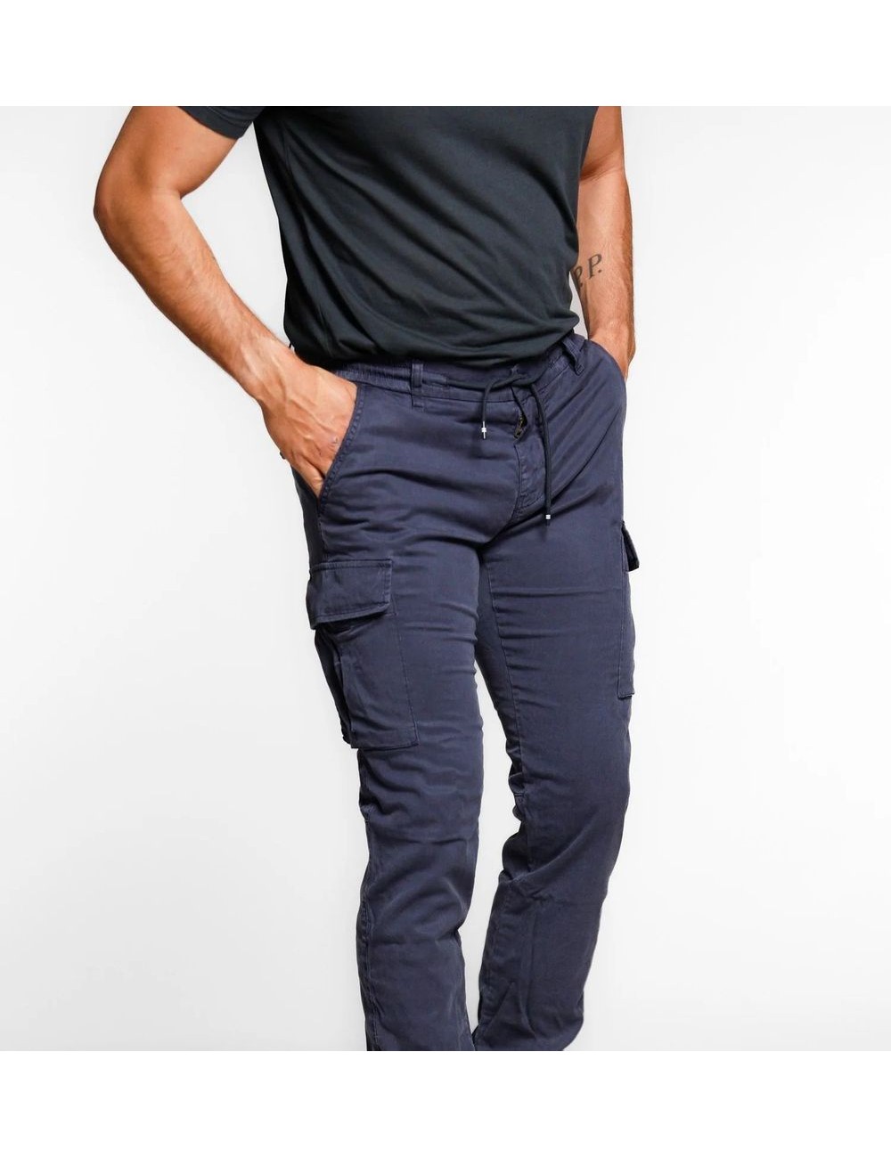 Mason's pantalón cargo chile jogger azul marino fino | Ego Madrid